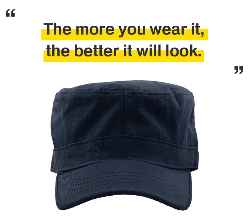 KBETHOS KBK-1464 NAV XL Cadet Army Cap Basic Everyday Military Style Hat (Now with STASH Pocket Version Available) - Image 4